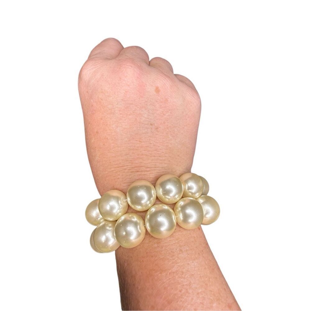 Nordstrom double strand of large faux pearl bracelet